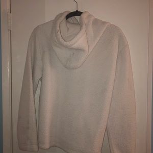 White Fila fluffy hoodie